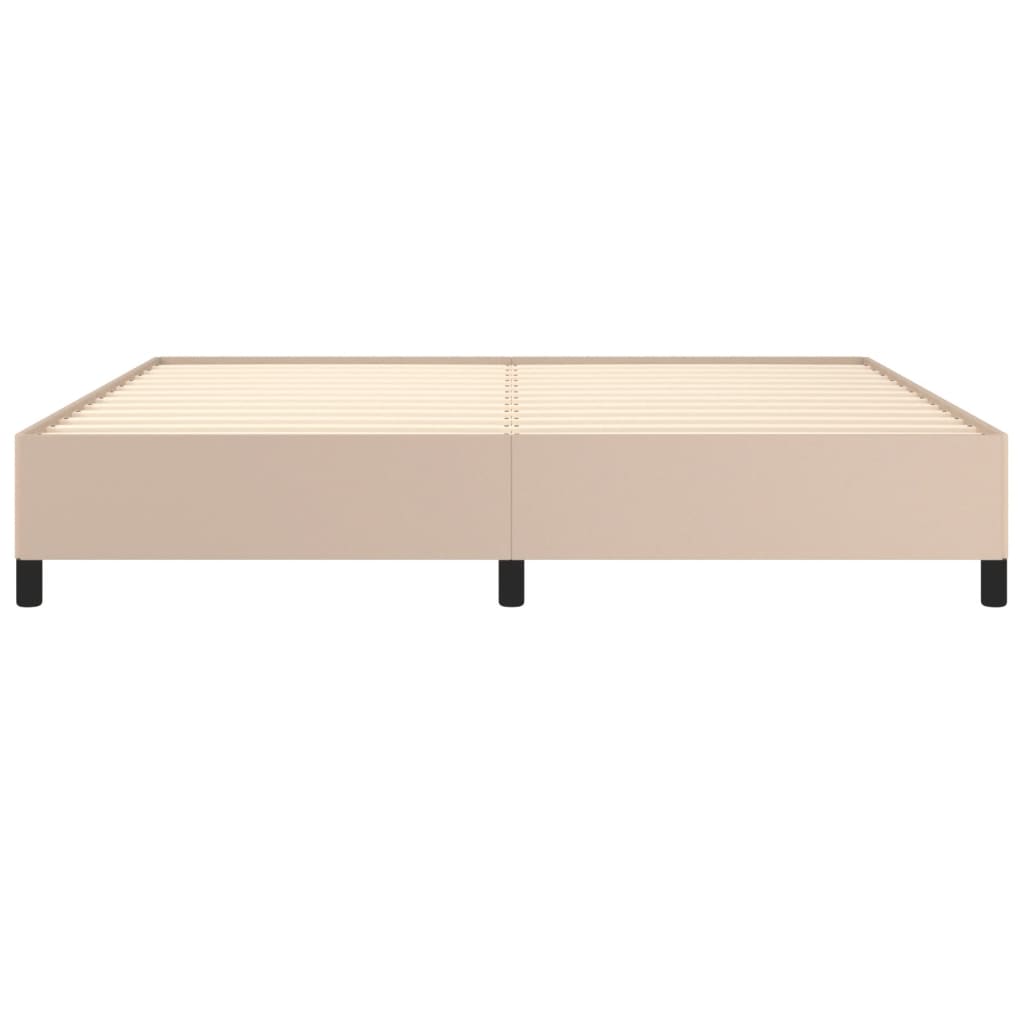 Bedframe kunstleer cappuccinokleurig 200x200 cm is nu te koop bij PeponiXL, paradijselijk wonen!