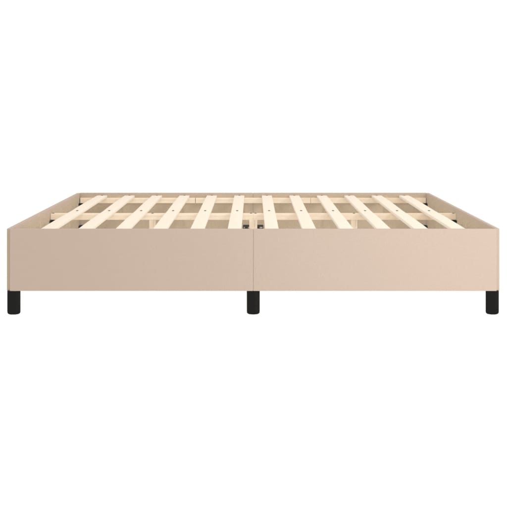 Bedframe kunstleer cappuccinokleurig 200x200 cm is nu te koop bij PeponiXL, paradijselijk wonen!