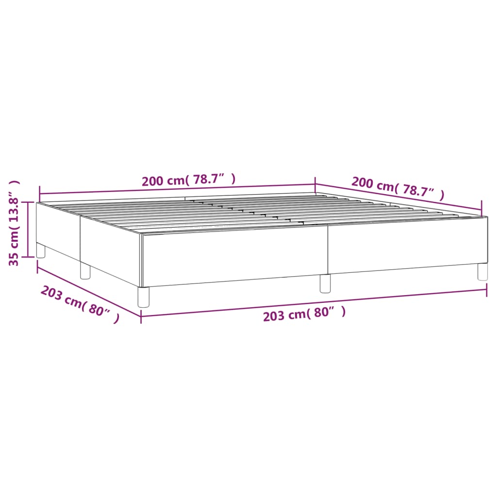 Bedframe kunstleer cappuccinokleurig 200x200 cm is nu te koop bij PeponiXL, paradijselijk wonen!