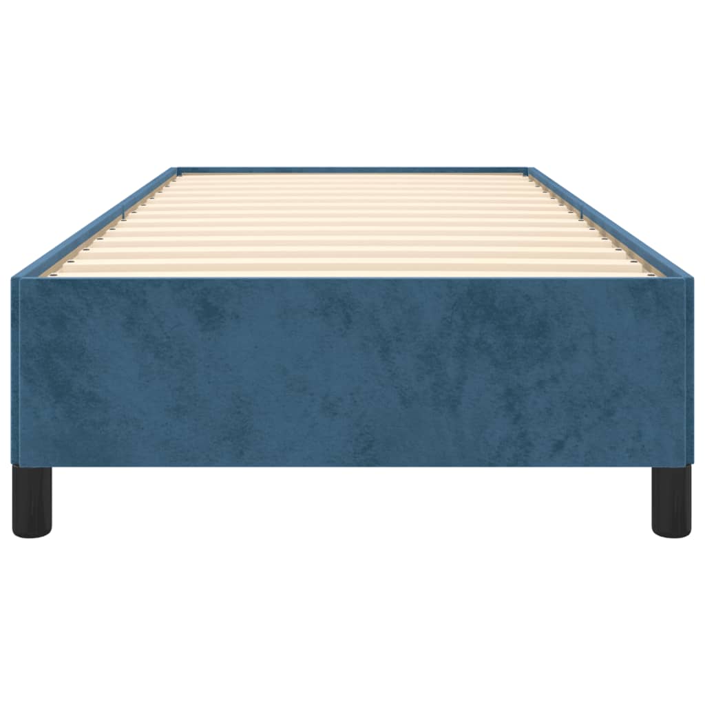 Bedframe zonder matras 80x200 cm fluweel donkerblauw is nu te koop bij PeponiXL, paradijselijk wonen!