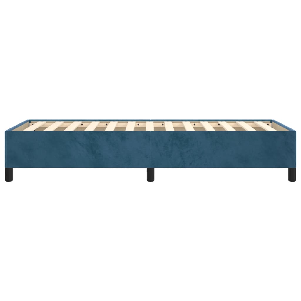 Bedframe zonder matras 80x200 cm fluweel donkerblauw is nu te koop bij PeponiXL, paradijselijk wonen!