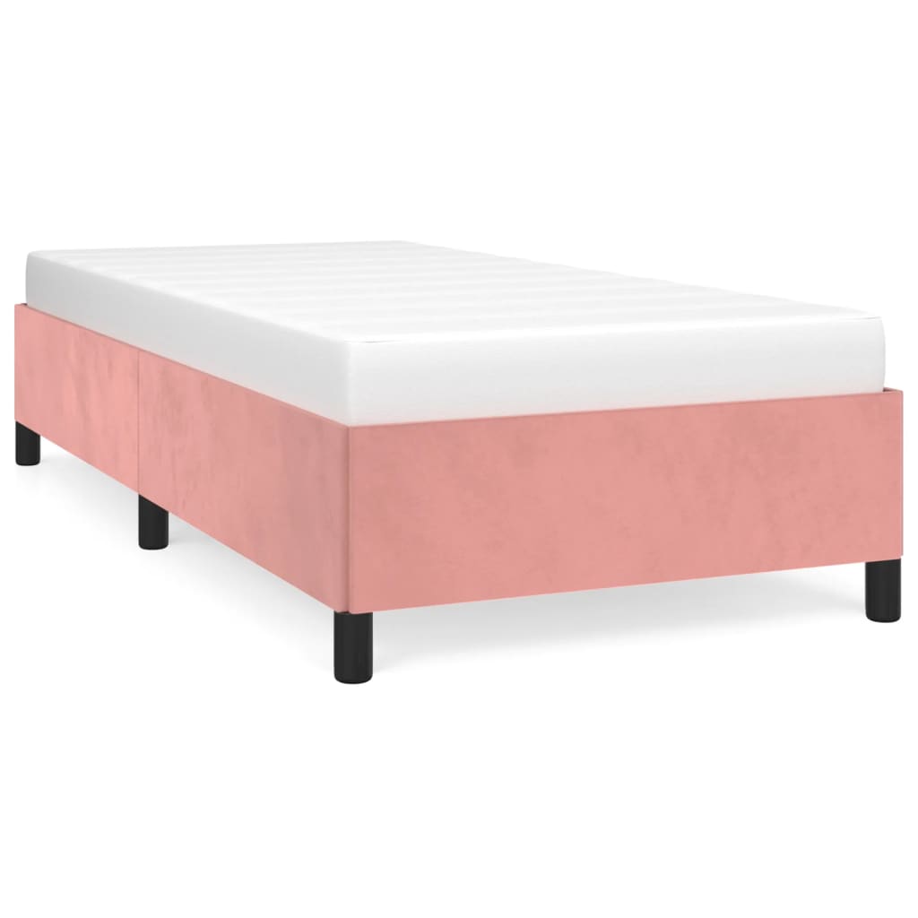 Bedframe fluweel roze 90x190 cm is nu te koop bij PeponiXL, paradijselijk wonen!