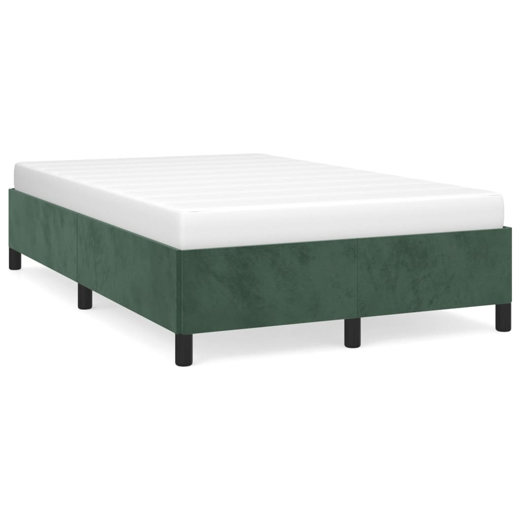 Bedframe zonder matras 120x200 cm fluweel donkergroen is nu te koop bij PeponiXL, paradijselijk wonen!