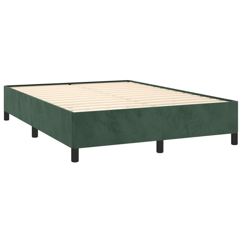 Bedframe zonder matras 140x200 cm fluweel donkergroen is nu te koop bij PeponiXL, paradijselijk wonen!