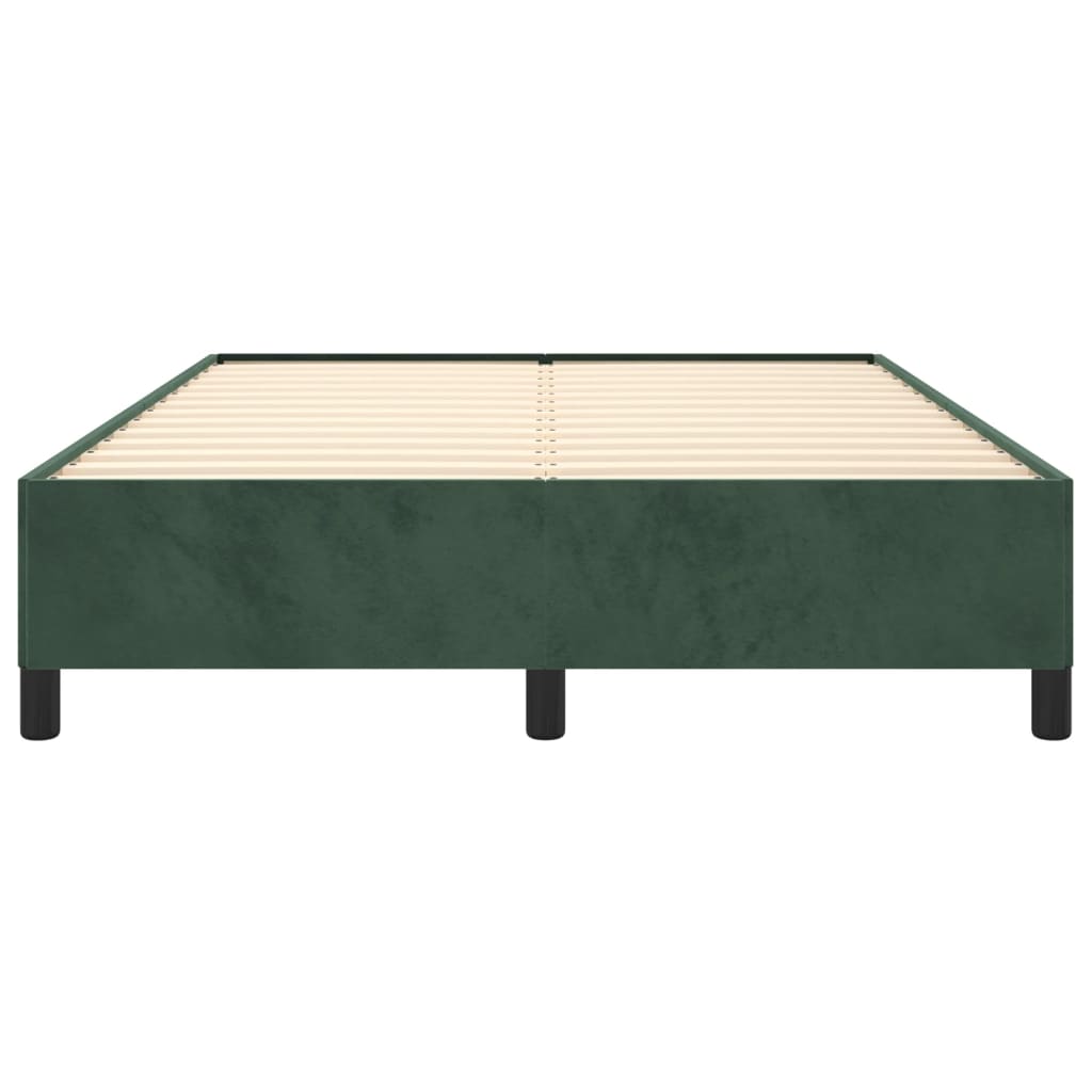 Bedframe zonder matras 140x200 cm fluweel donkergroen is nu te koop bij PeponiXL, paradijselijk wonen!