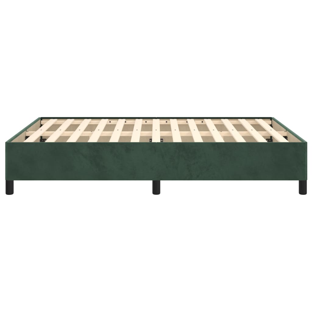 Bedframe zonder matras 140x200 cm fluweel donkergroen is nu te koop bij PeponiXL, paradijselijk wonen!