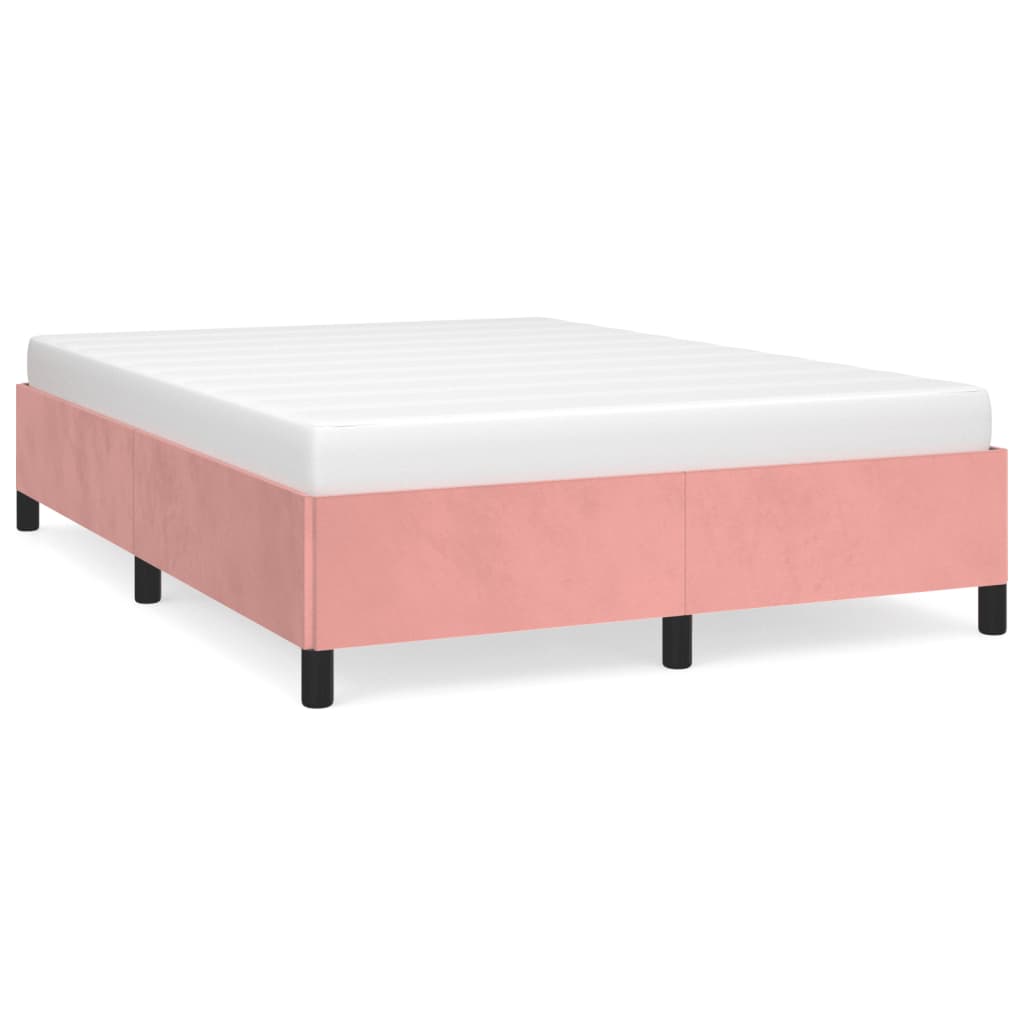 Bedframe fluweel roze 140x200 cm is nu te koop bij PeponiXL, paradijselijk wonen!