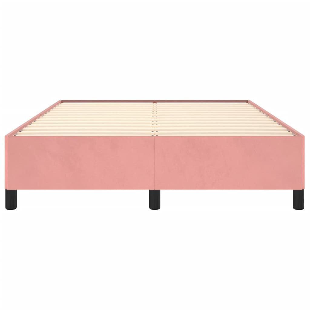 Bedframe fluweel roze 140x200 cm is nu te koop bij PeponiXL, paradijselijk wonen!