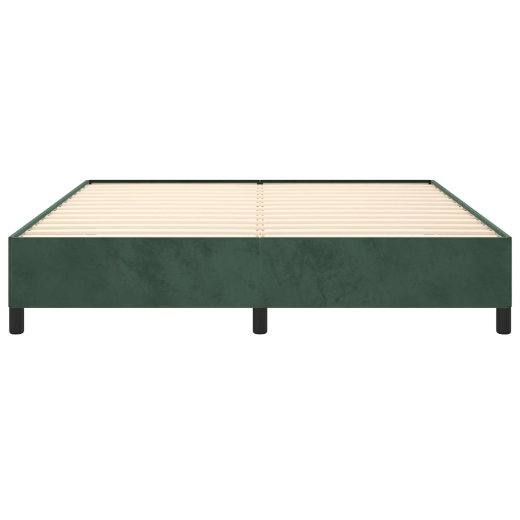 Bedframe zonder matras 160x200 cm fluweel donkergroen is nu te koop bij PeponiXL, paradijselijk wonen!