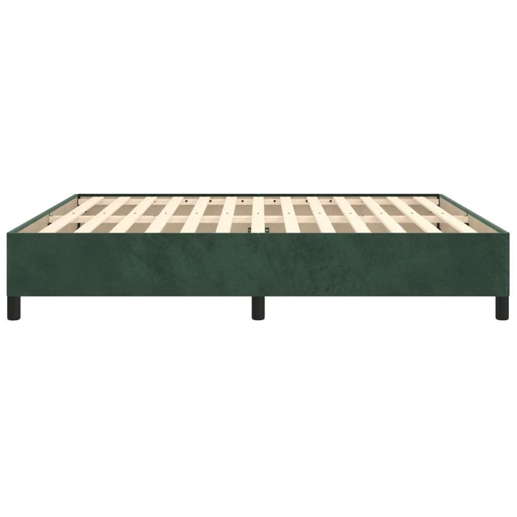 Bedframe zonder matras 160x200 cm fluweel donkergroen is nu te koop bij PeponiXL, paradijselijk wonen!