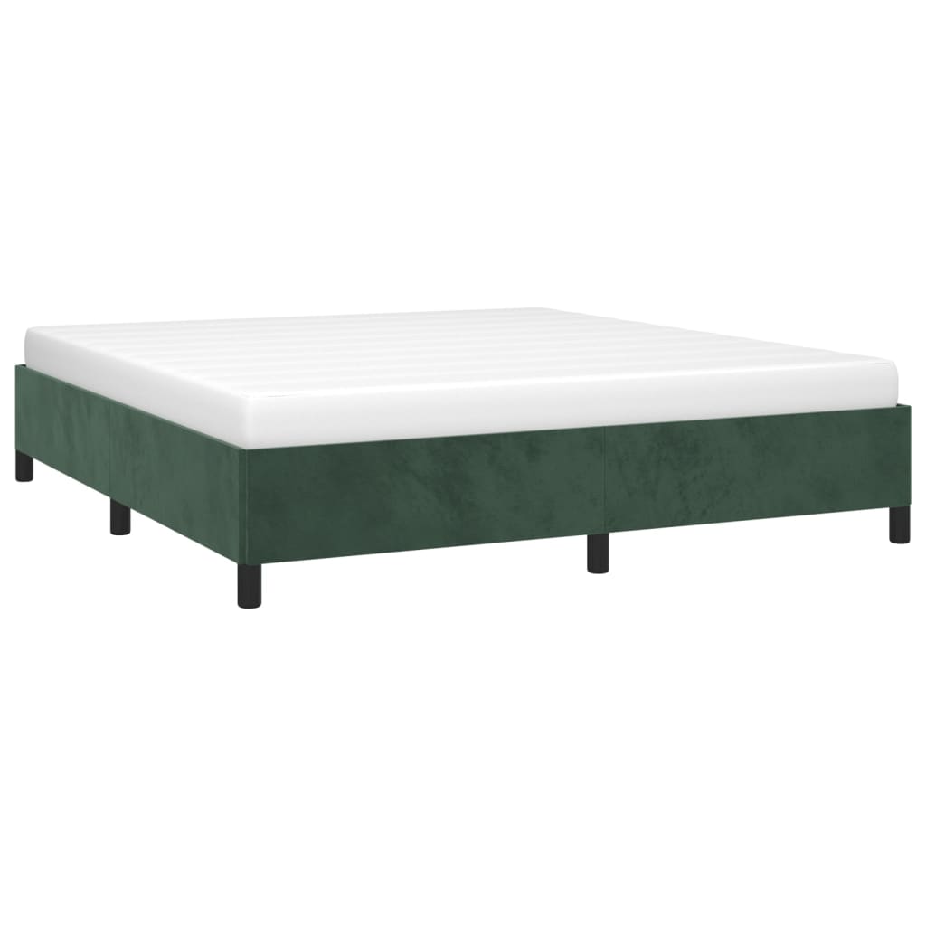 Bedframe zonder matras 180x200 cm fluweel donkergroen is nu te koop bij PeponiXL, paradijselijk wonen!