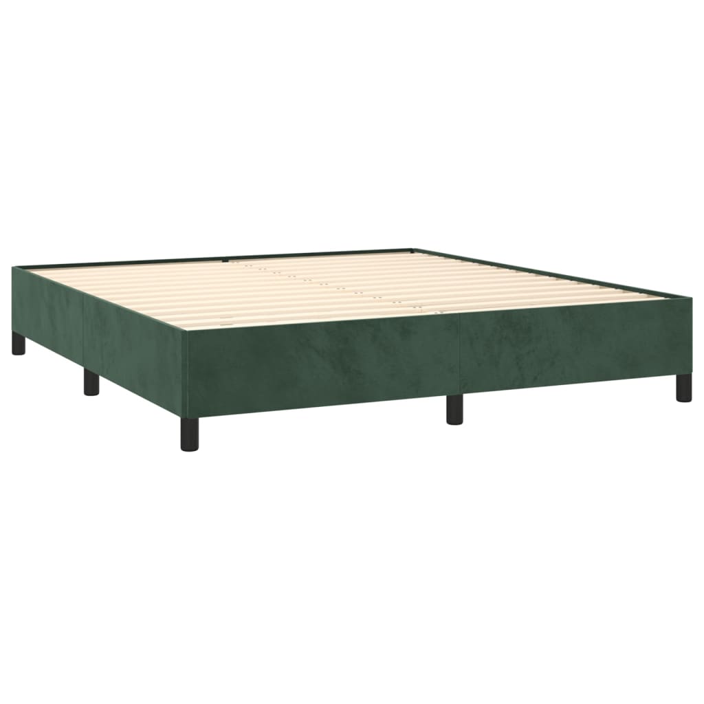Bedframe zonder matras 180x200 cm fluweel donkergroen is nu te koop bij PeponiXL, paradijselijk wonen!