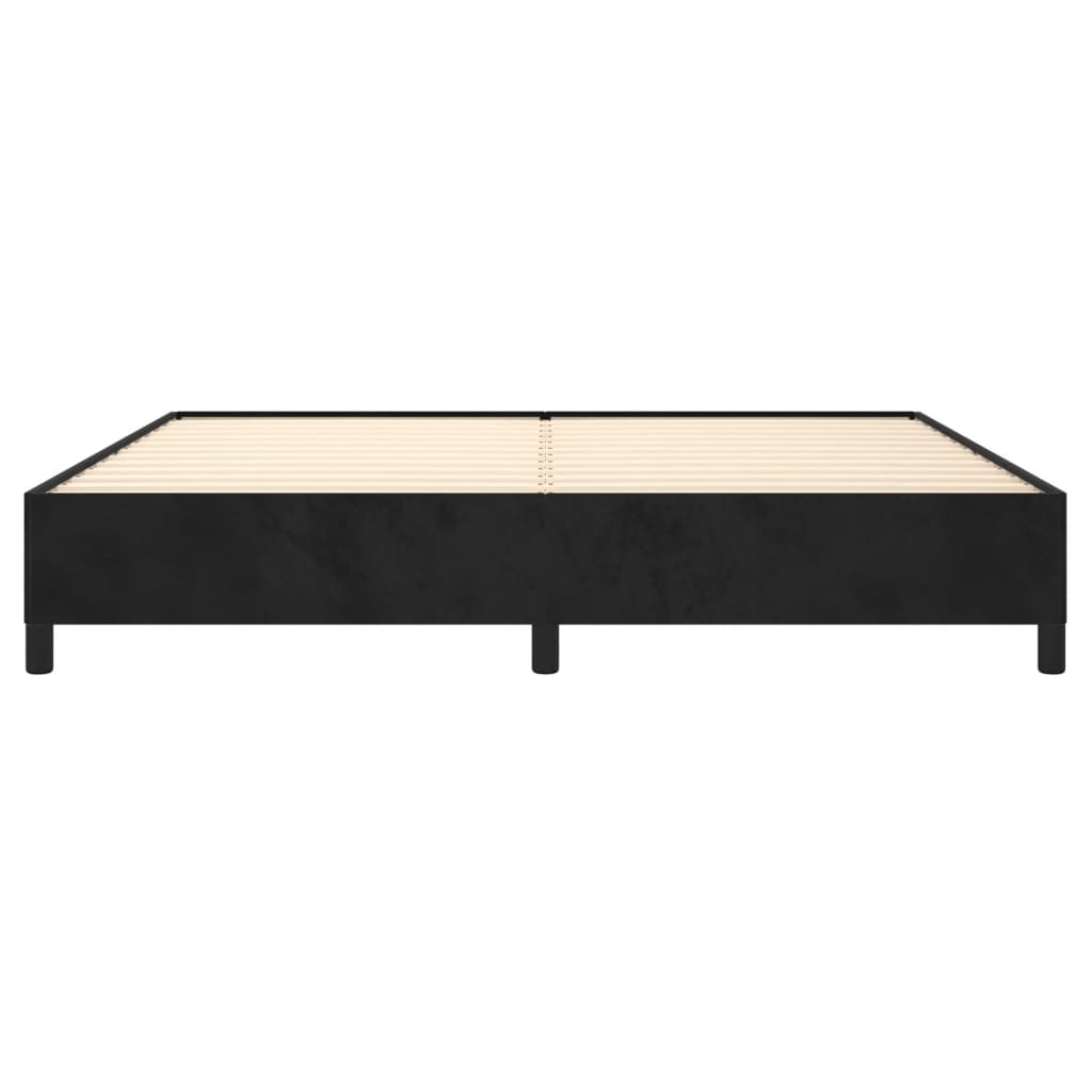 Bedframe zonder matras 200x200 cm fluweel zwart is nu te koop bij PeponiXL, paradijselijk wonen!