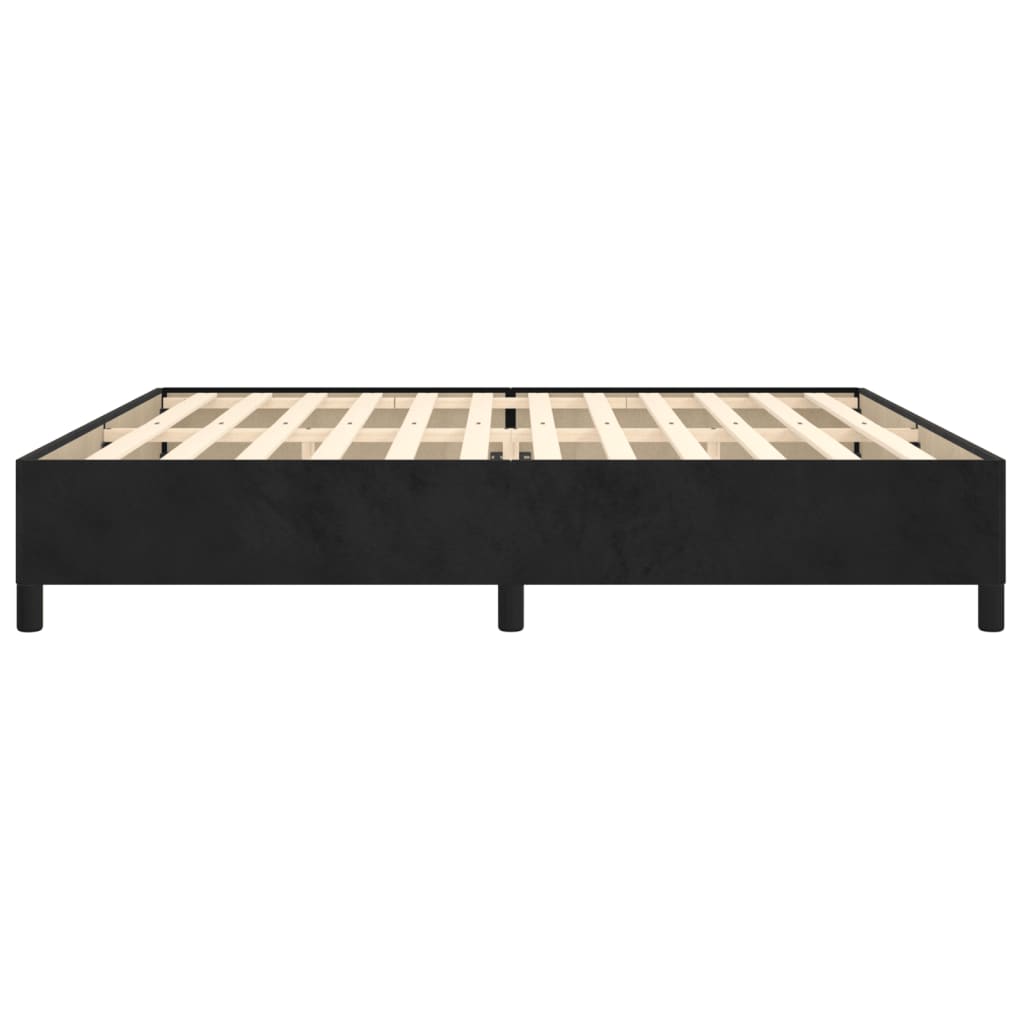 Bedframe zonder matras 200x200 cm fluweel zwart is nu te koop bij PeponiXL, paradijselijk wonen!