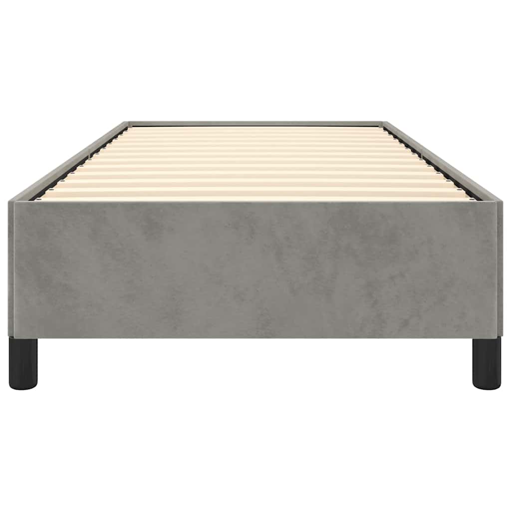 Bedframe zonder matras lichtgrijs 100x203 cm Twin XL fluweel is nu te koop bij PeponiXL, paradijselijk wonen!
