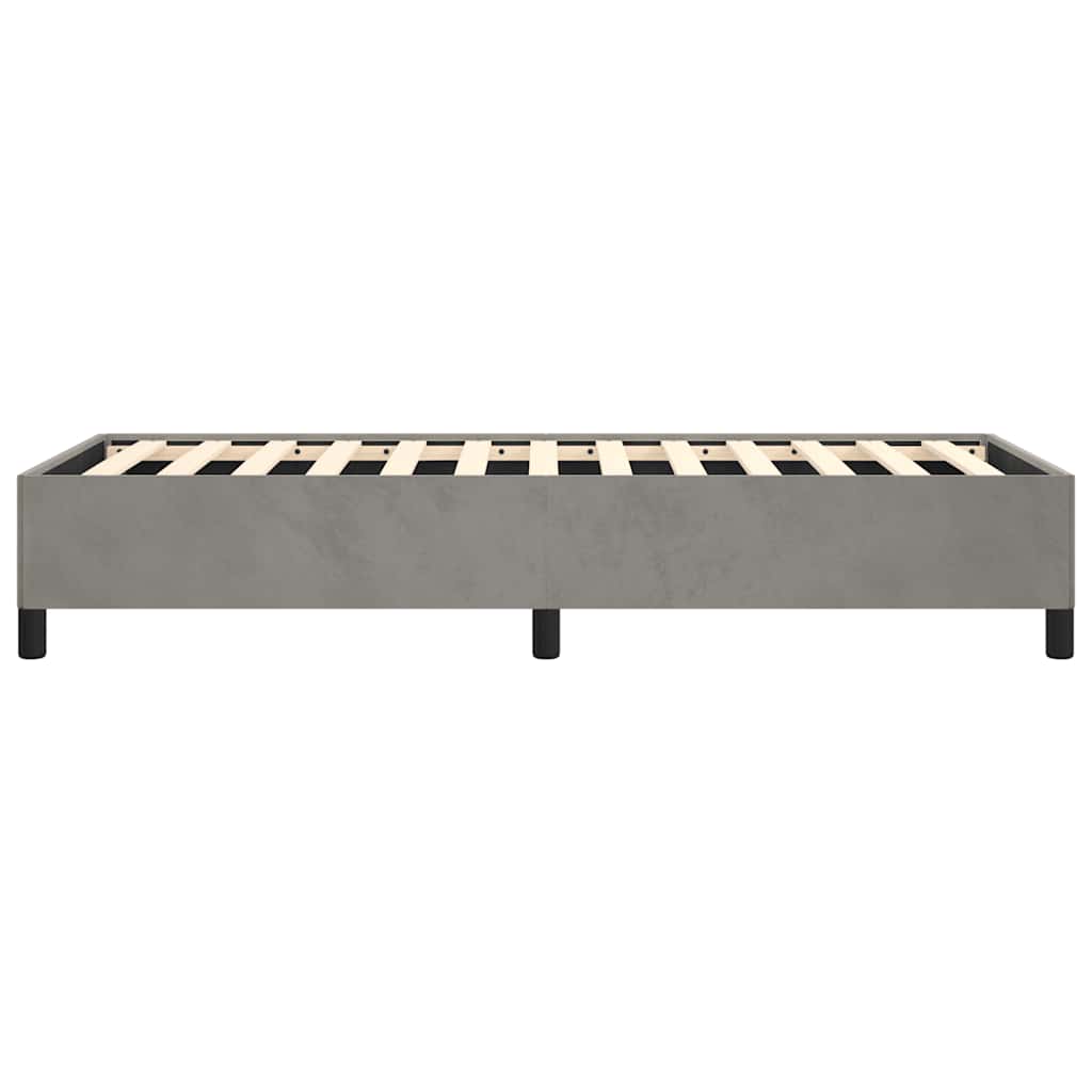 Bedframe zonder matras lichtgrijs 100x203 cm Twin XL fluweel is nu te koop bij PeponiXL, paradijselijk wonen!