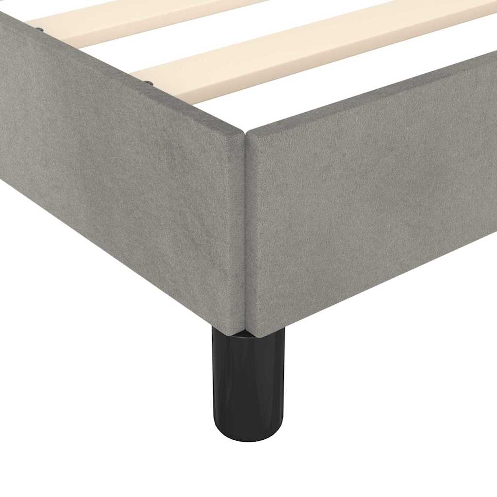 Bedframe zonder matras lichtgrijs 100x203 cm Twin XL fluweel is nu te koop bij PeponiXL, paradijselijk wonen!