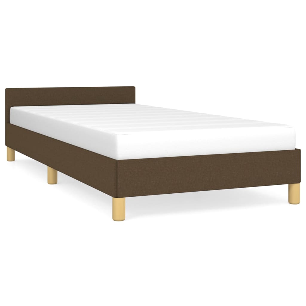 Bedframe zonder matras 90x200 cm stof donkerbruin is nu te koop bij PeponiXL, paradijselijk wonen!