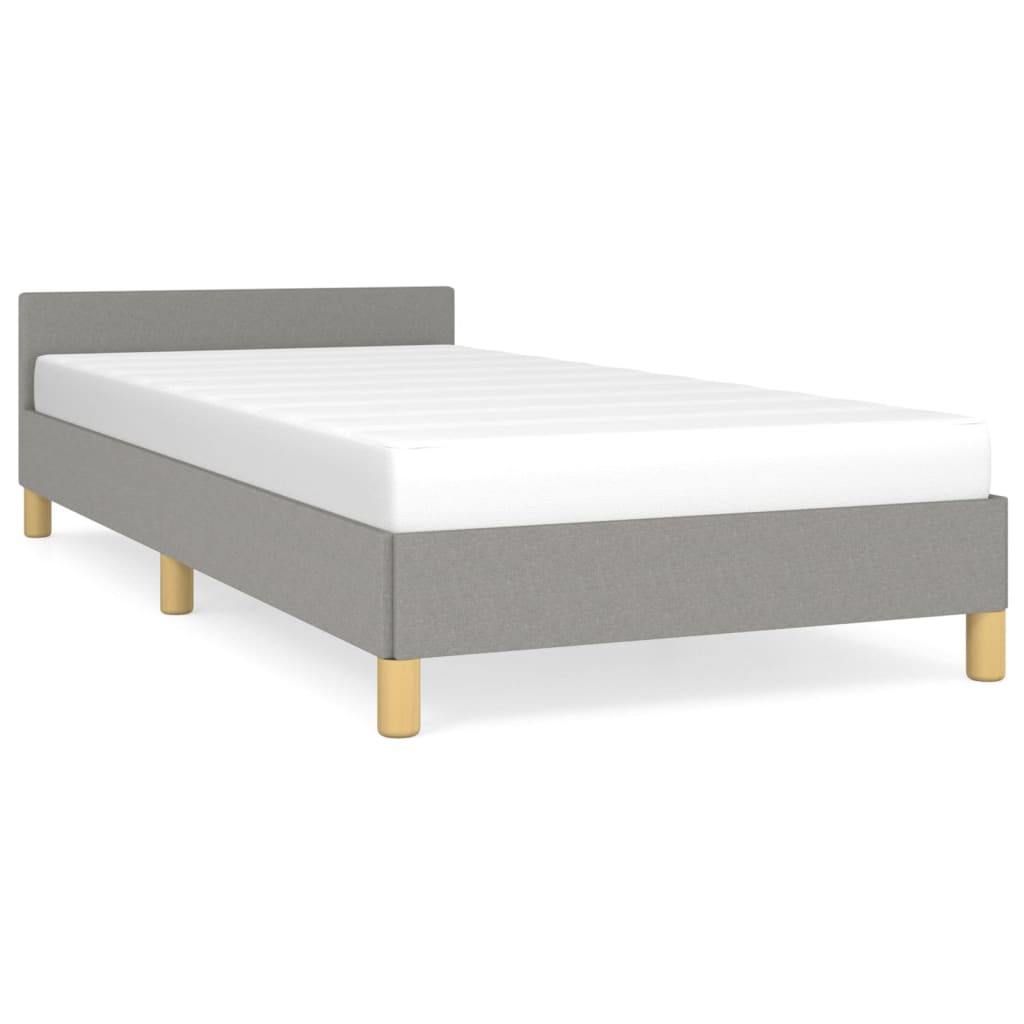 Bedframe zonder matras 100x200 cm stof lichtgrijs is nu te koop bij PeponiXL, paradijselijk wonen!