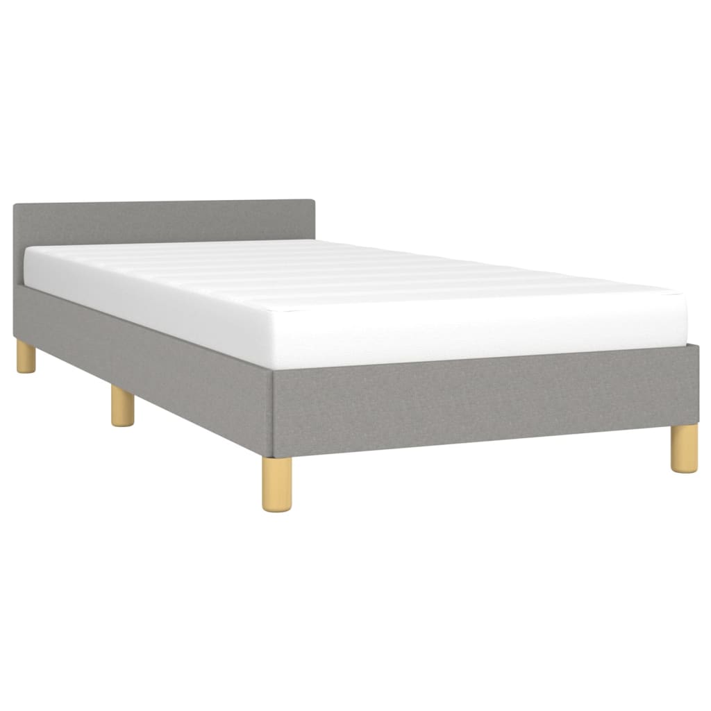 Bedframe zonder matras 100x200 cm stof lichtgrijs is nu te koop bij PeponiXL, paradijselijk wonen!