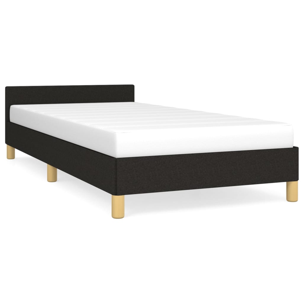 Bedframe zonder matras 100x200 cm stof zwart is nu te koop bij PeponiXL, paradijselijk wonen!