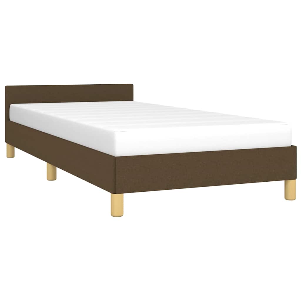 Bedframe zonder matras 100x200 cm stof donkerbruin is nu te koop bij PeponiXL, paradijselijk wonen!