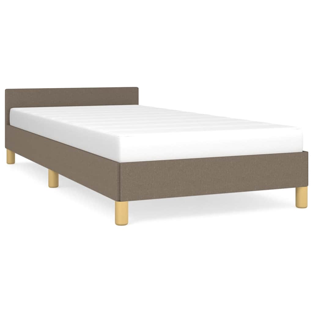 Bedframe zonder matras 100x200 cm stof taupe is nu te koop bij PeponiXL, paradijselijk wonen!