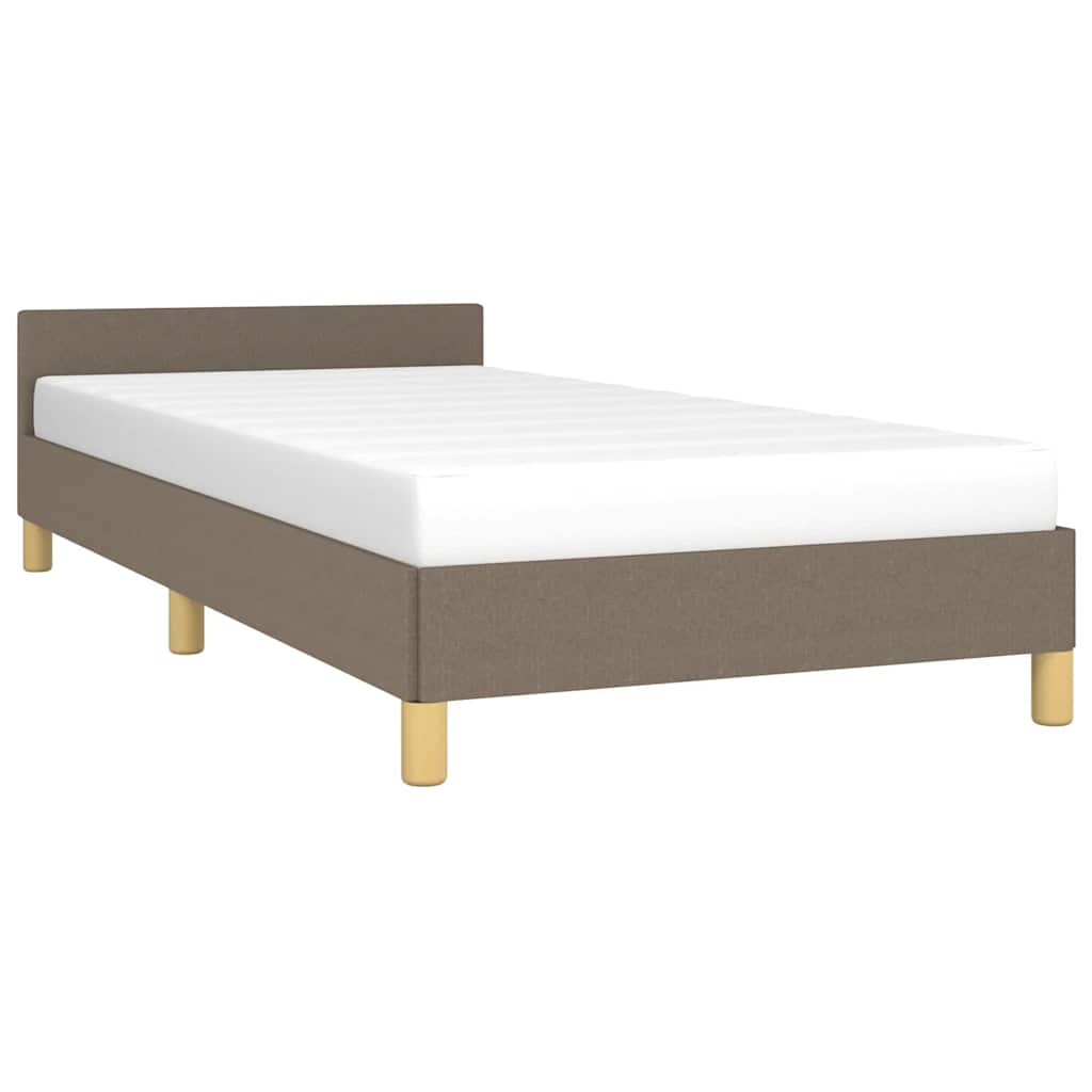 Bedframe zonder matras 100x200 cm stof taupe is nu te koop bij PeponiXL, paradijselijk wonen!