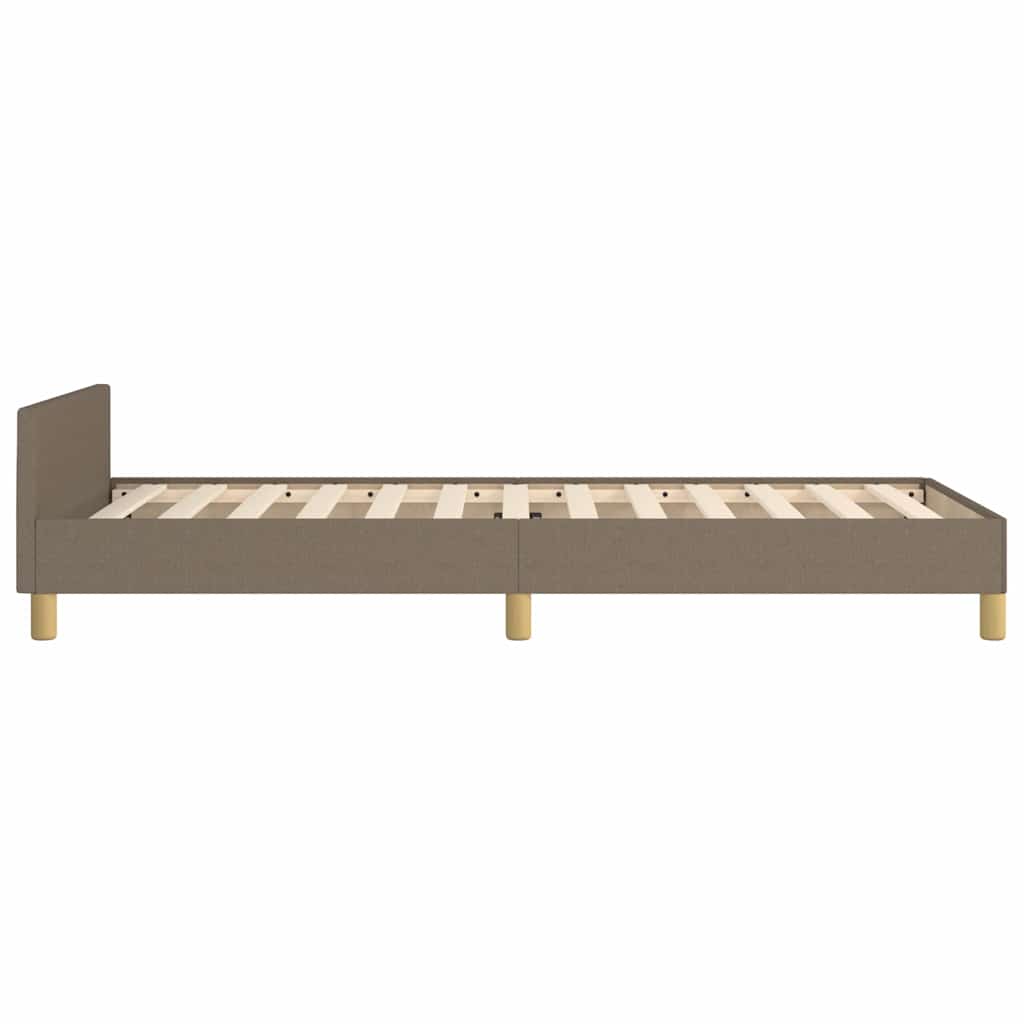 Bedframe zonder matras 100x200 cm stof taupe is nu te koop bij PeponiXL, paradijselijk wonen!