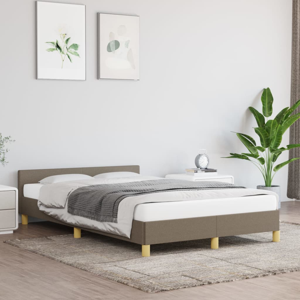 Bedframe zonder matras 120x200 cm stof taupe is nu te koop bij PeponiXL, paradijselijk wonen!