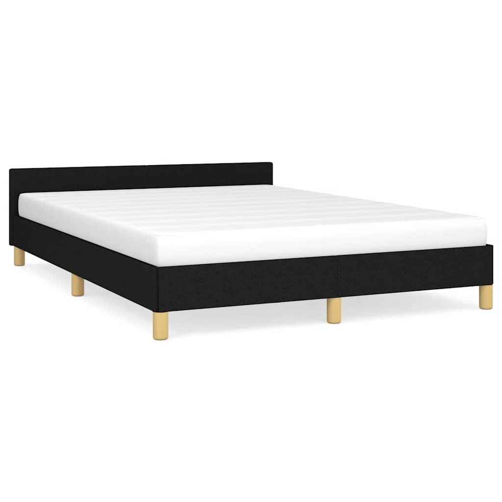 Bedframe zonder matras stof zwart 140x190 cm is nu te koop bij PeponiXL, paradijselijk wonen!