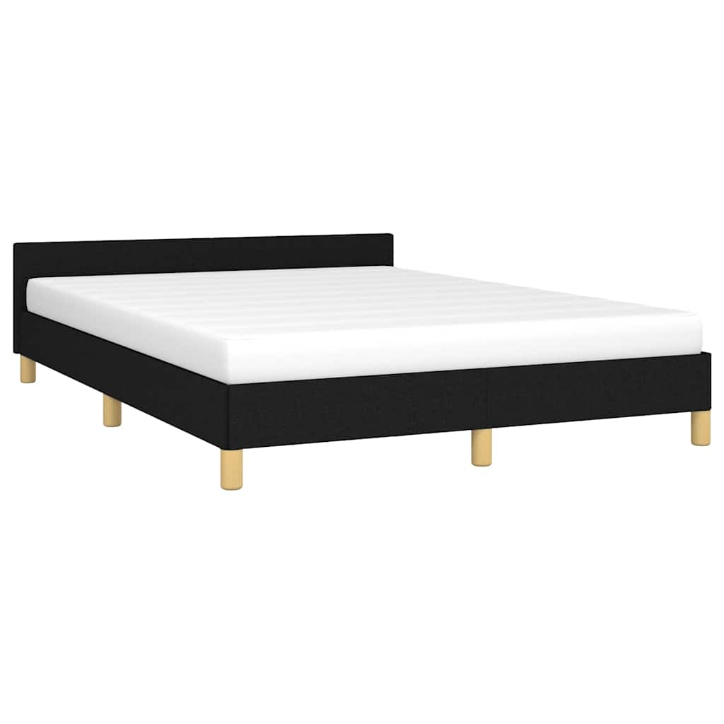 Bedframe zonder matras stof zwart 140x190 cm is nu te koop bij PeponiXL, paradijselijk wonen!