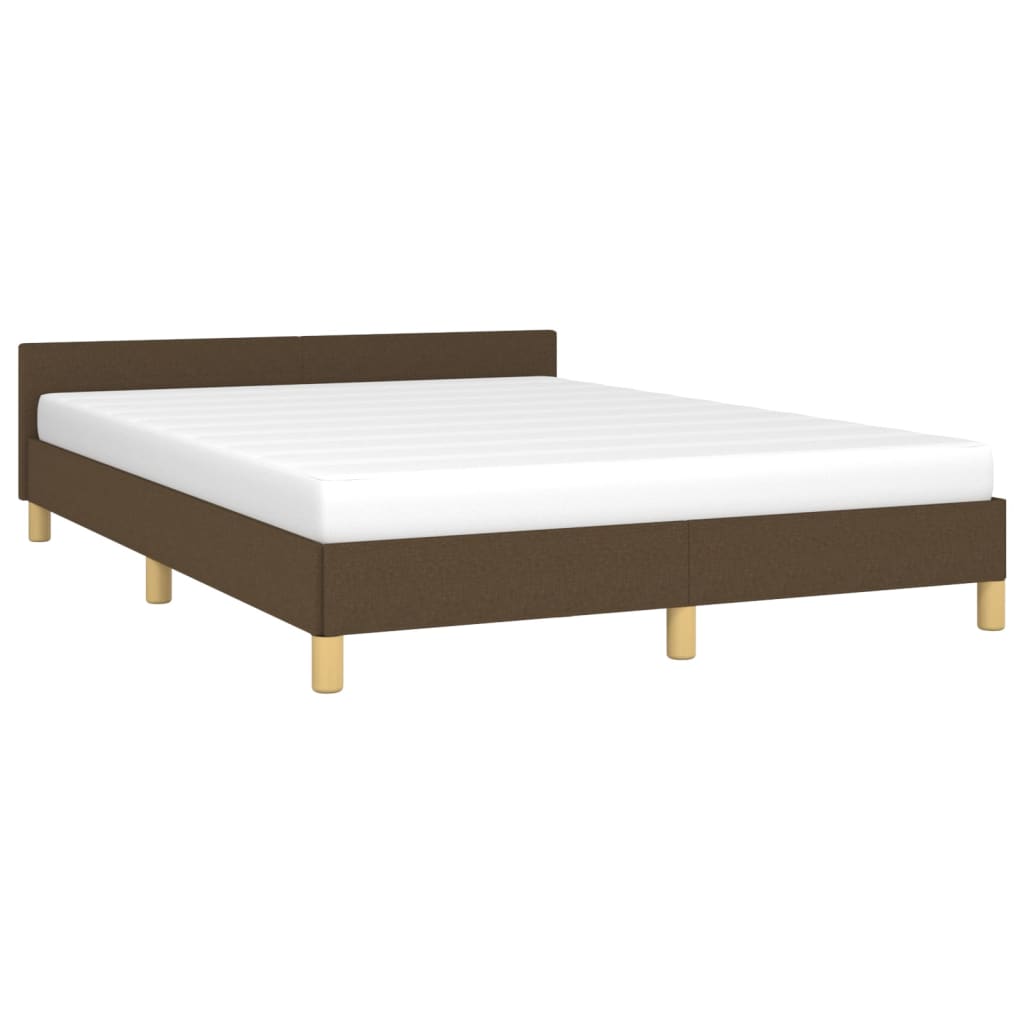 Bedframe zonder matras stof donkerbruin 140x190 cm is nu te koop bij PeponiXL, paradijselijk wonen!