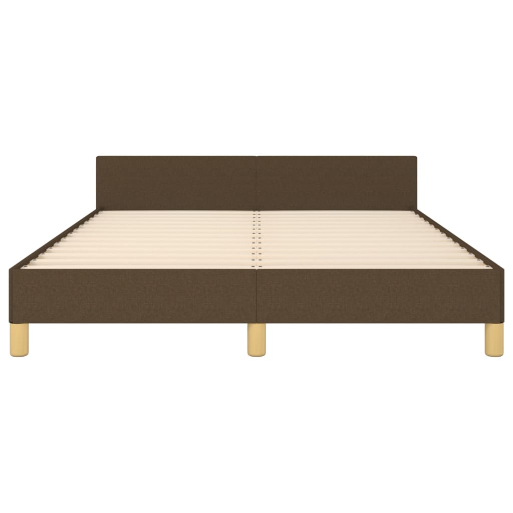 Bedframe zonder matras stof donkerbruin 140x190 cm is nu te koop bij PeponiXL, paradijselijk wonen!