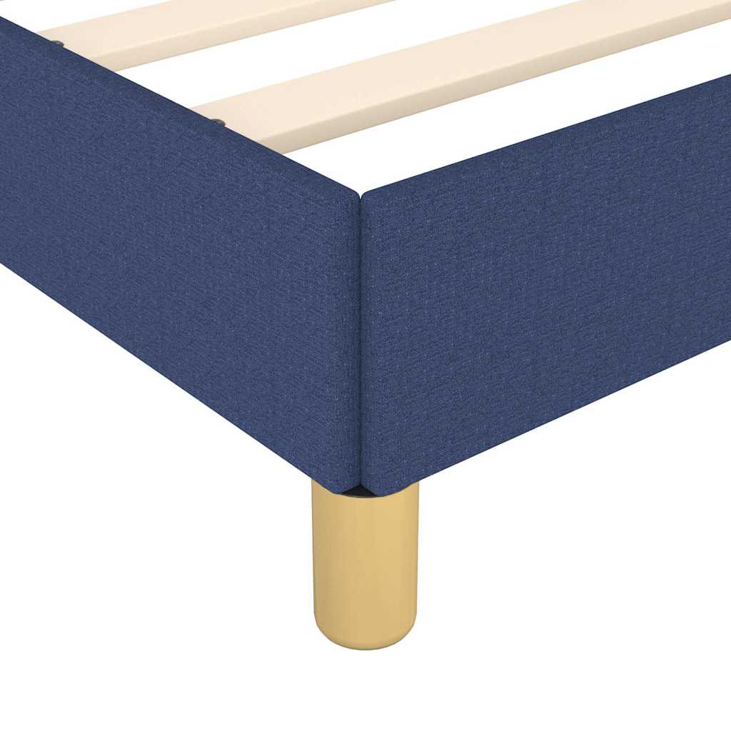 Bedframe met hoofdeinde zonder matras 140x200 cm stof blauw is nu te koop bij PeponiXL, paradijselijk wonen!