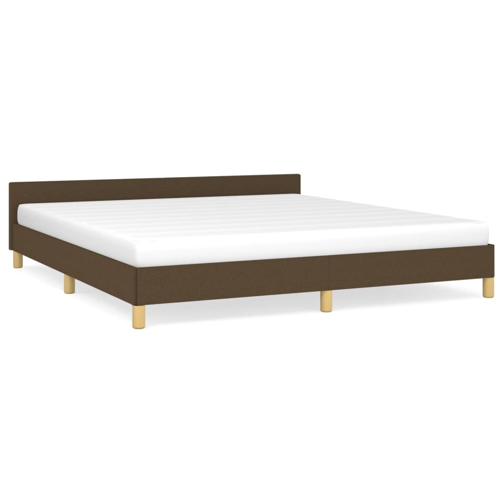 Bedframe zonder matras stof donkerbruin 160x200 cm is nu te koop bij PeponiXL, paradijselijk wonen!