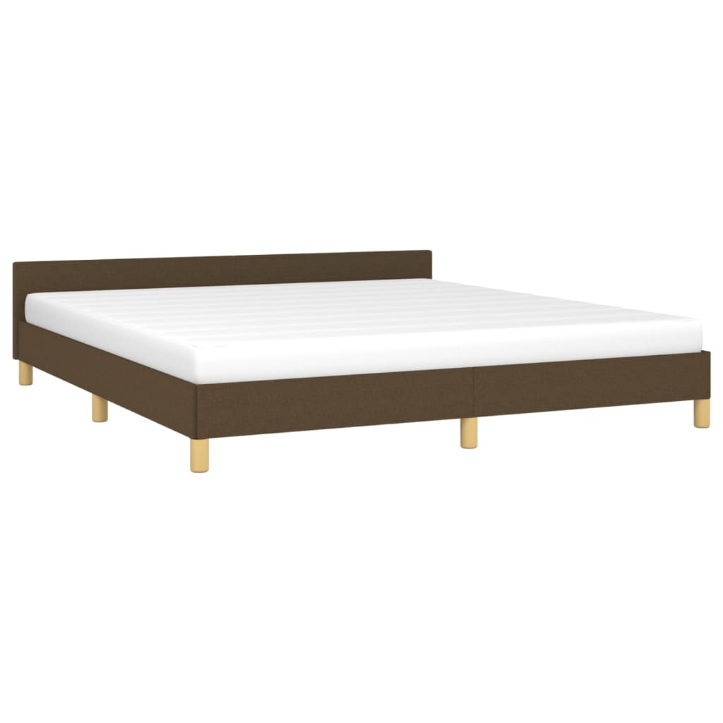Bedframe zonder matras stof donkerbruin 160x200 cm is nu te koop bij PeponiXL, paradijselijk wonen!
