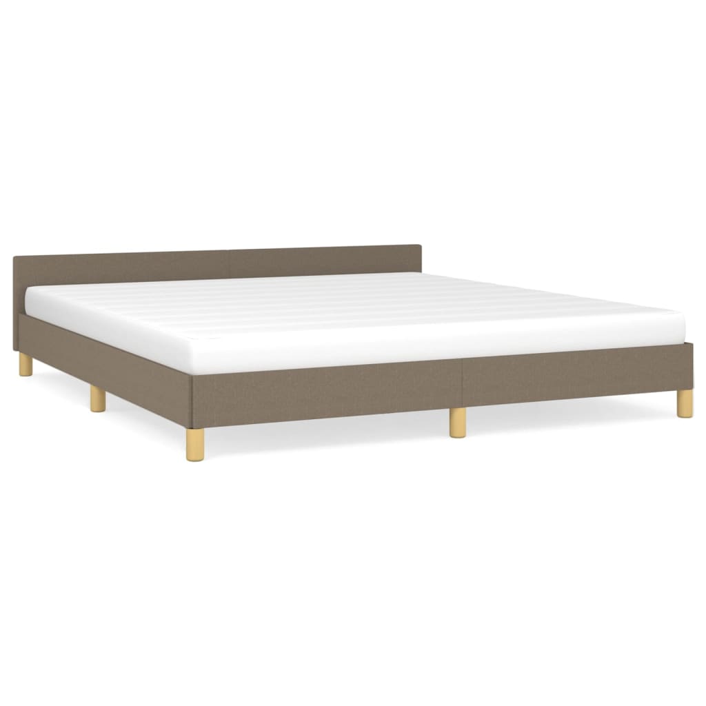 Bedframe zonder matras stof taupe 160x200 cm is nu te koop bij PeponiXL, paradijselijk wonen!