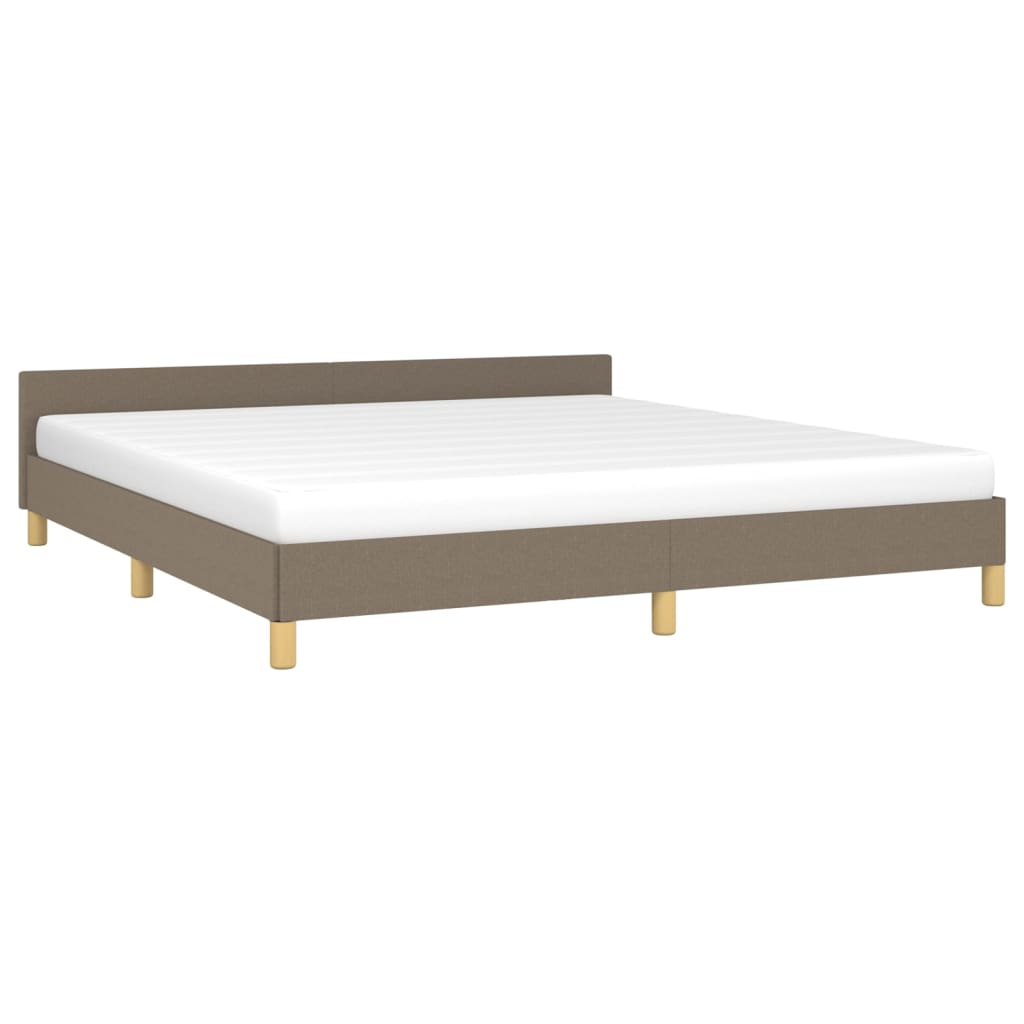 Bedframe zonder matras stof taupe 160x200 cm is nu te koop bij PeponiXL, paradijselijk wonen!
