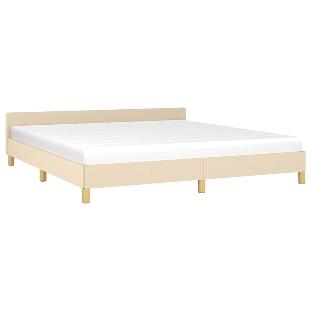 Bedframe zonder matras stof crèmekleurig 160x200 cm is nu te koop bij PeponiXL, paradijselijk wonen!