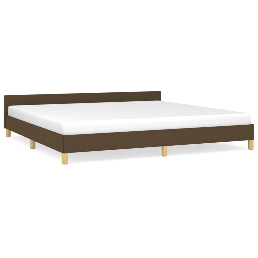 Bedframe zonder matras stof donkerbruin 200x200 cm is nu te koop bij PeponiXL, paradijselijk wonen!
