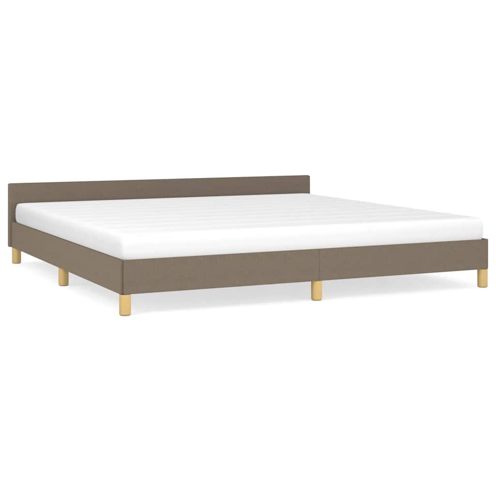 Bedframe zonder matras stof taupe 200x200 cm is nu te koop bij PeponiXL, paradijselijk wonen!