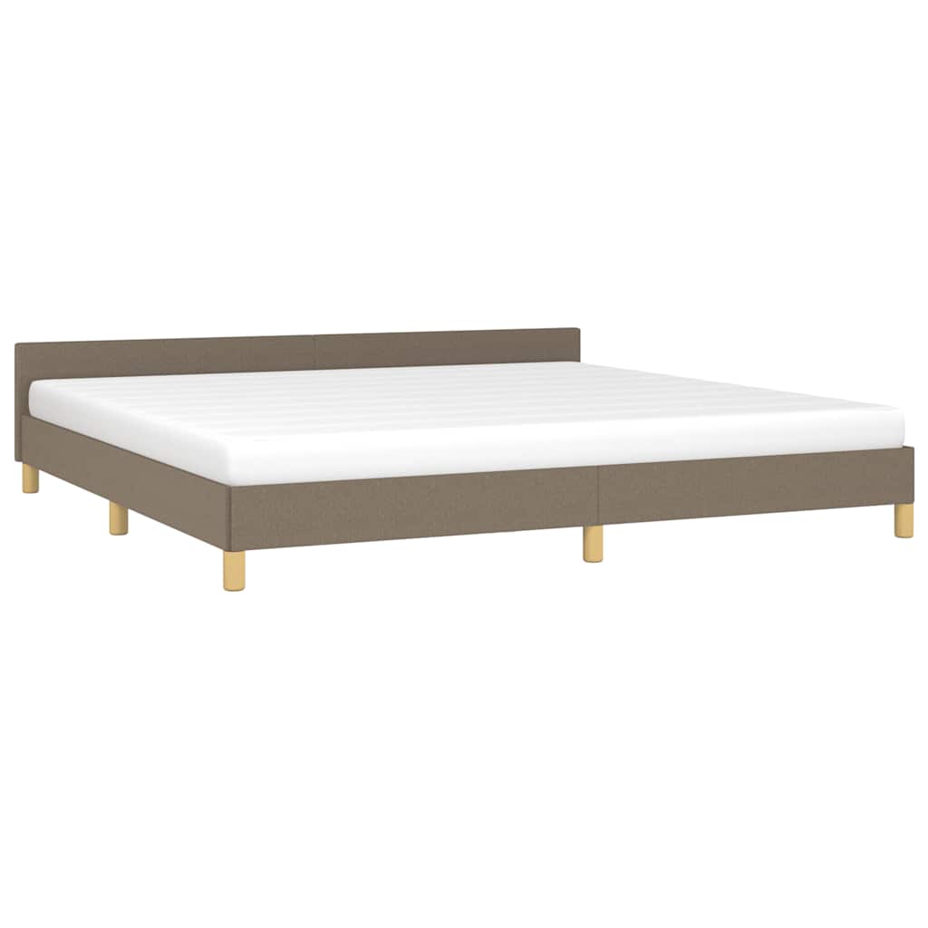 Bedframe zonder matras stof taupe 200x200 cm is nu te koop bij PeponiXL, paradijselijk wonen!