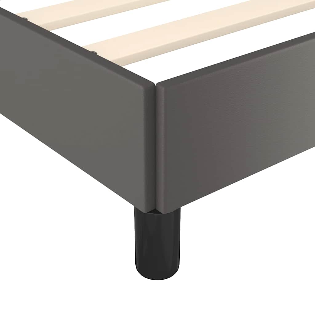 Bedframe met hoofdeinde zonder matras 80x200 cm grijs is nu te koop bij PeponiXL, paradijselijk wonen!
