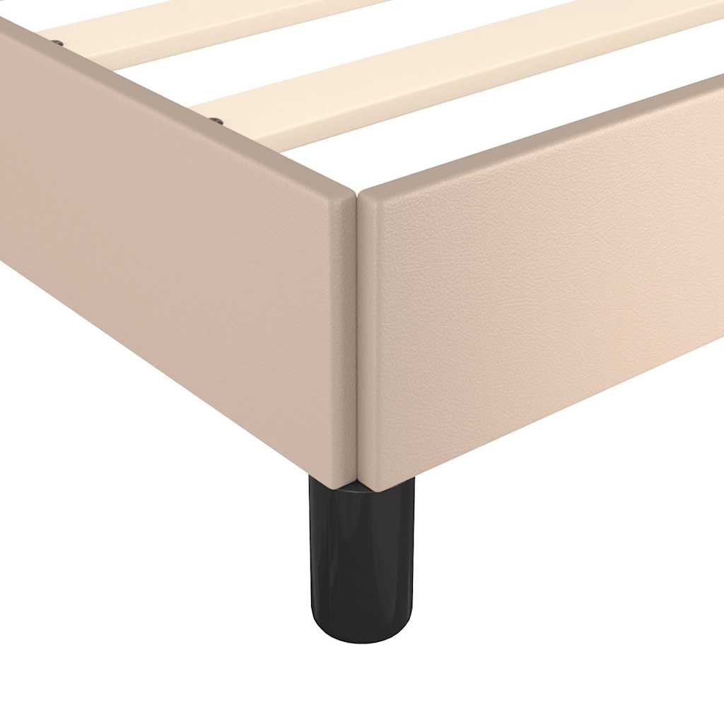 Bedframe met hoofdeinde zonder matras Cappuccino 90x190 cm is nu te koop bij PeponiXL, paradijselijk wonen!