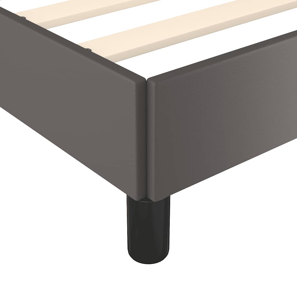 Bedframe met hoofdeinde zonder matras 120x200 cm grijs is nu te koop bij PeponiXL, paradijselijk wonen!