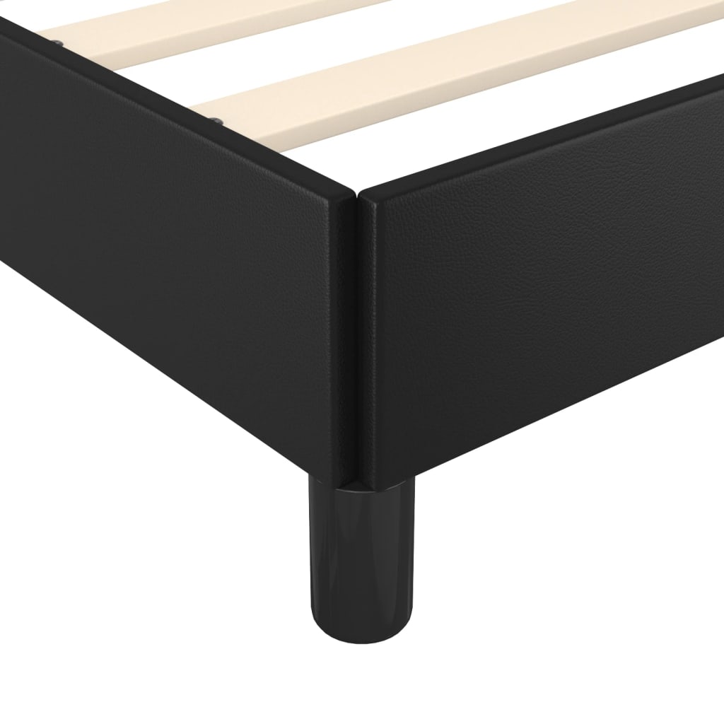 Bedframe met hoofdeinde zonder matras 140x200 cm zwart is nu te koop bij PeponiXL, paradijselijk wonen!