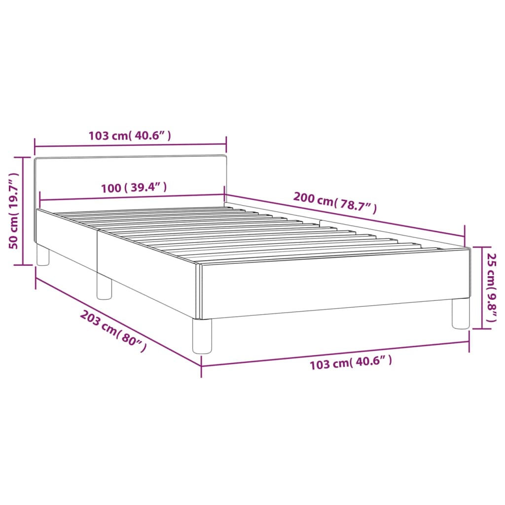 Bedframe zonder matras 100x200 cm fluweel donkergroen is nu te koop bij PeponiXL, paradijselijk wonen!