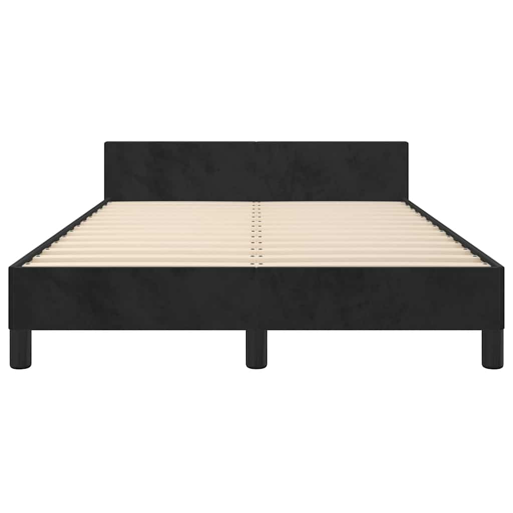 Bedframe zonder matras 120x200 cm fluweel zwart is nu te koop bij PeponiXL, paradijselijk wonen!
