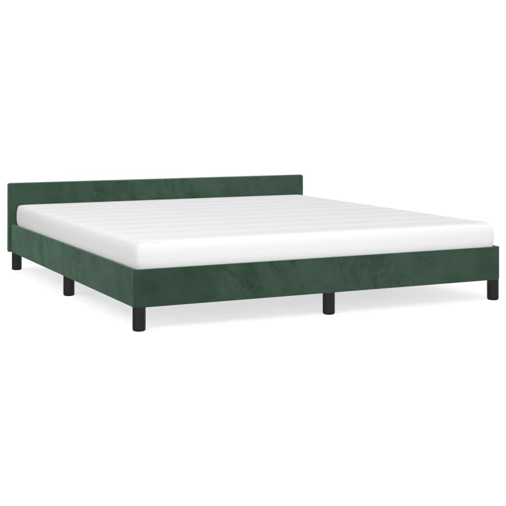 Bedframe zonder matras 180x200 cm fluweel donkergroen is nu te koop bij PeponiXL, paradijselijk wonen!